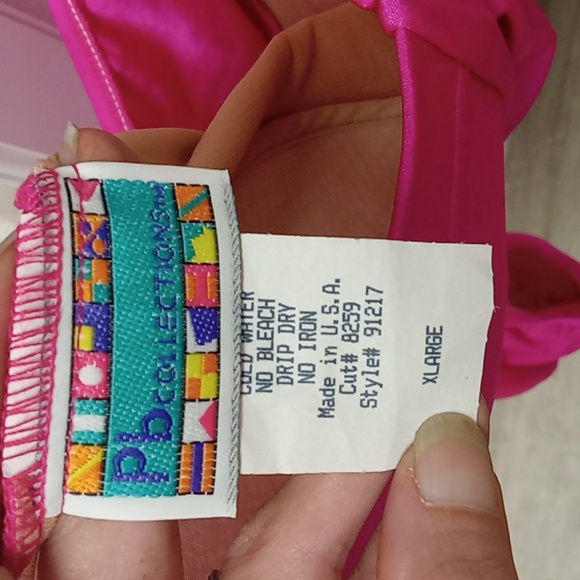 NWT Pb Collections XL One-piece Hot Pink Swimsuit - Picture 3 of 4